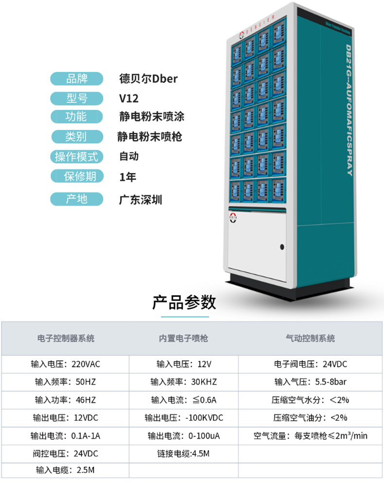 德貝爾供應(yīng)V12自動噴粉槍,靜電自動噴粉槍,自動噴槍