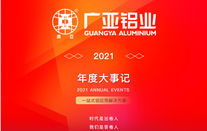 廣亞鋁業(yè)2021大事記|踔厲奮發(fā)，開創(chuàng)新局！