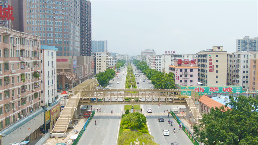 鋁之橋丨華南最大體量鋁合金天橋落地四會(huì)天光墟