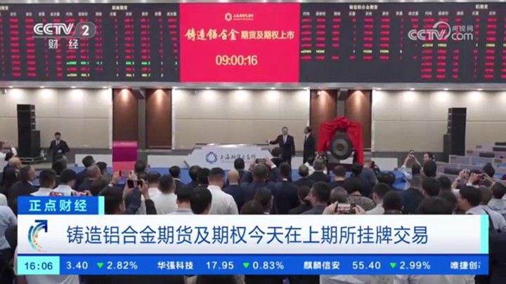 鑄造鋁合金期貨及期權(quán)在上期所掛牌交易