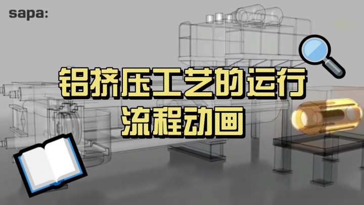 鋁擠壓工藝的運行流程動畫