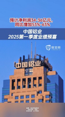 預計凈利潤34-36億元！中國鋁業(yè)2025第一季度業(yè)績預喜