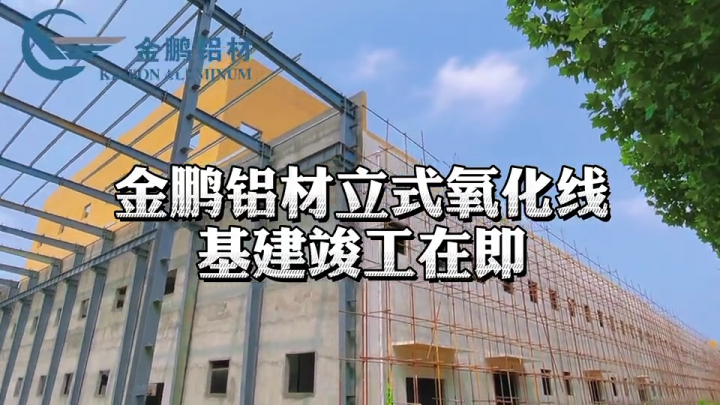 金鵬鋁材十萬噸立式氧化線基建竣工在即！
