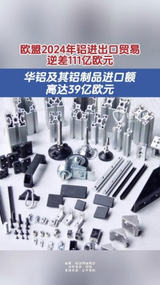 歐盟2024年鋁進(jìn)出口貿(mào)易逆差111億歐元，華鋁及其鋁制品進(jìn)口額高達(dá)39億歐元！